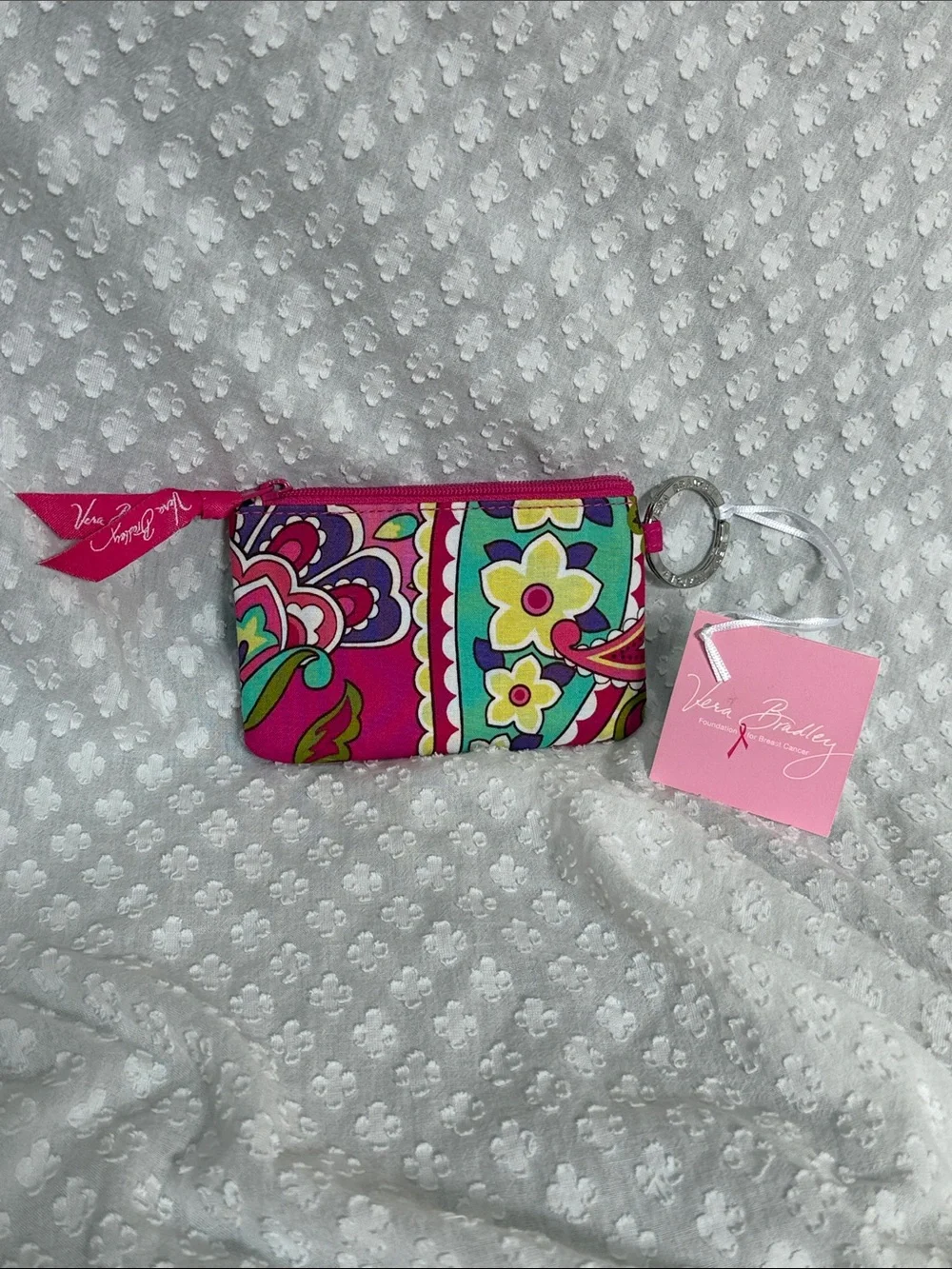 Vera Bradley Zip ID Case in Pink Swirls